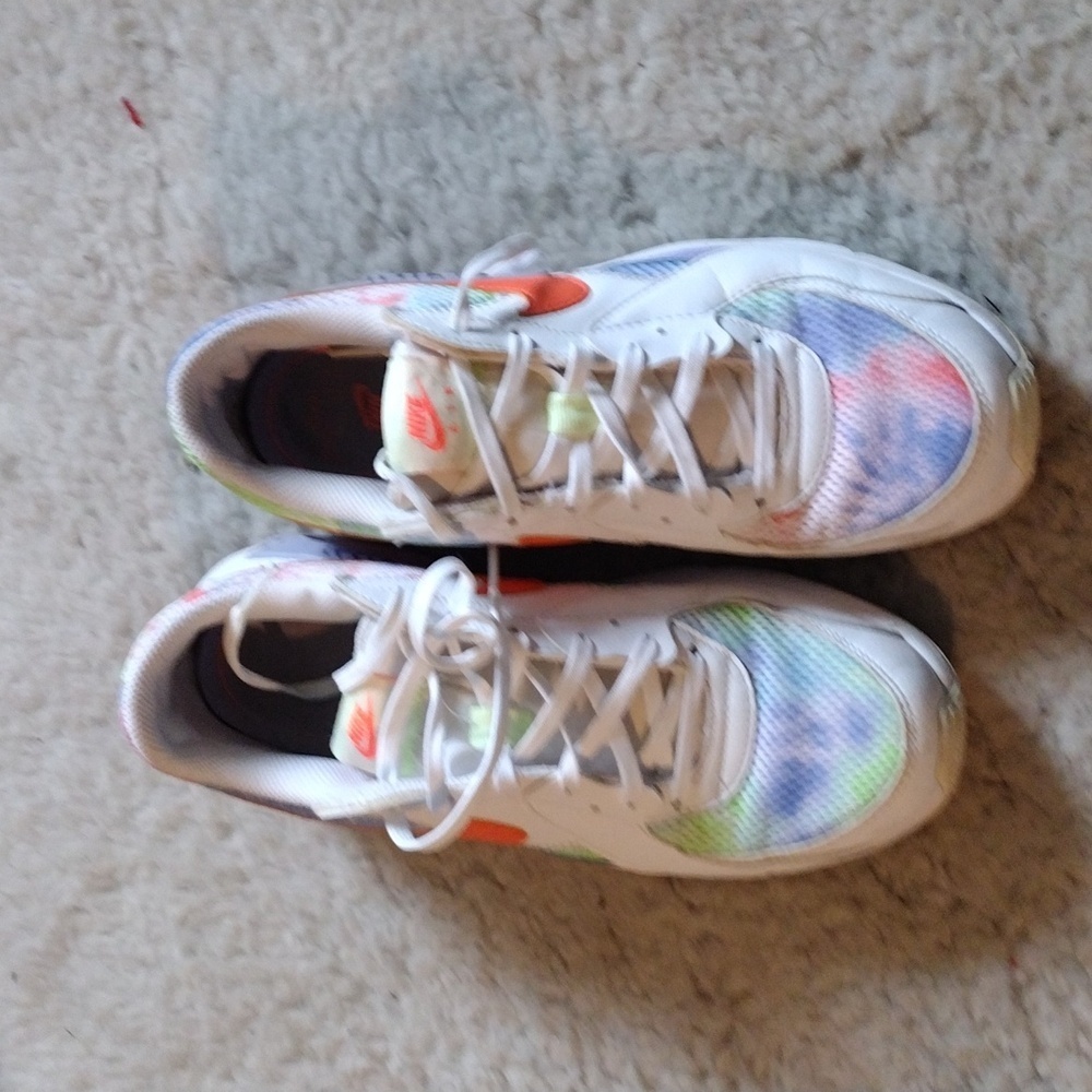 Nike Air Max Women's Athletic Shoes in White, Lavender, Orange and Pale Yellow - Picture 2 of 5